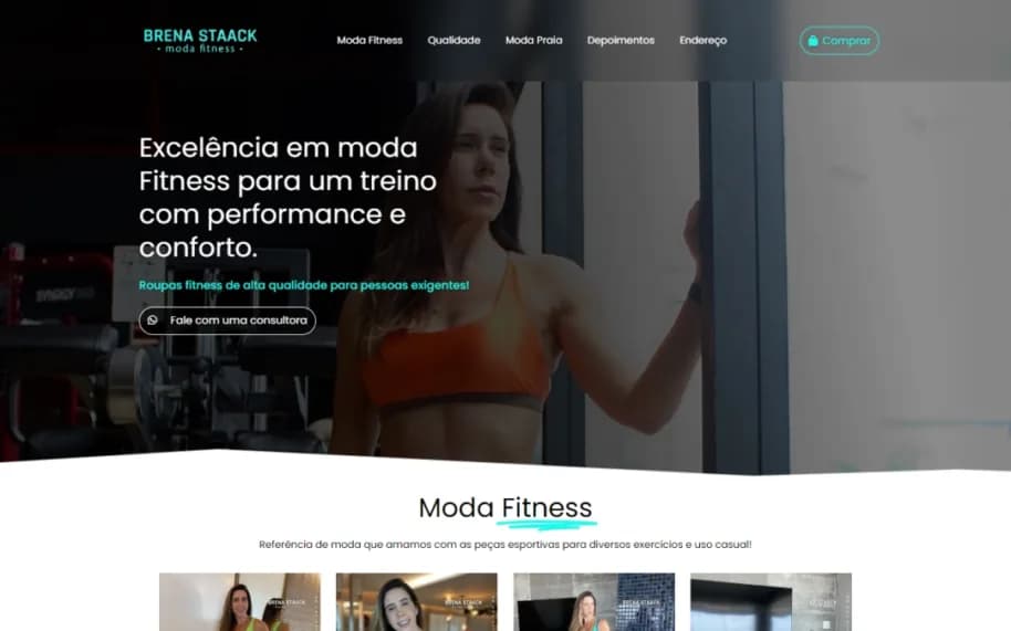 Site Brena Staack, feito pela Grapix