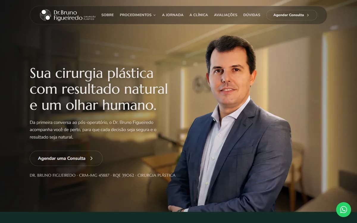 Site Dr. Bruno Figueiredo, feito pela Grapix