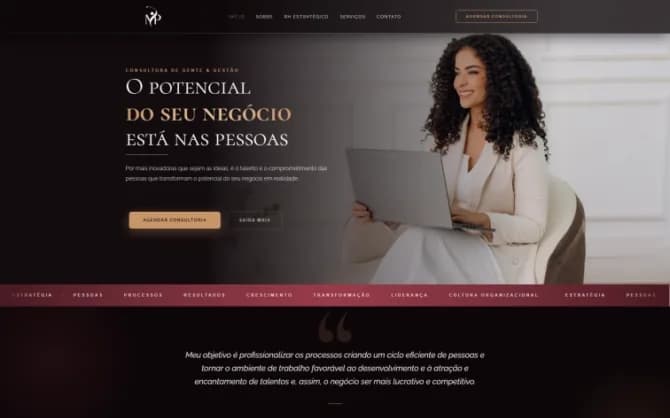 Site Mônica Pena, feito pela Grapix